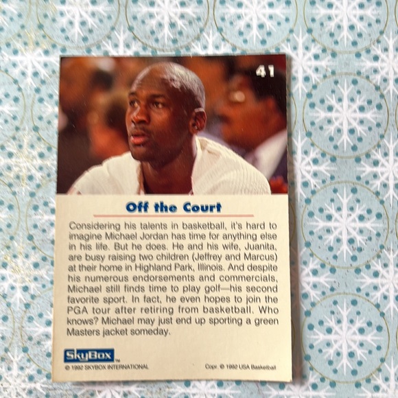 Michael Jordan off the court USA basketball card - Picture 2 of 2